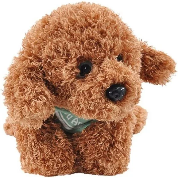 Golden Doodle Dog Stuffed Animal Soft Brown Plush Puppy Toy Realistic 11 Inch - Picture 3 of 6